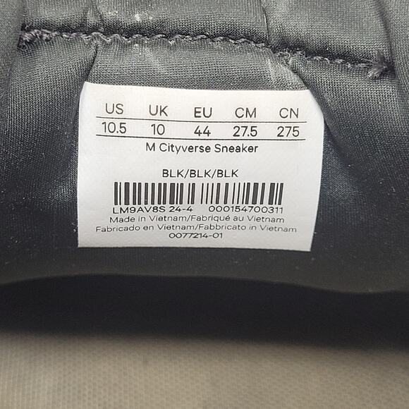 Lululemon Shoes Mens 10.5 Black Cityverse Casual Sneakers Lace Up Athletic Gym main image 8